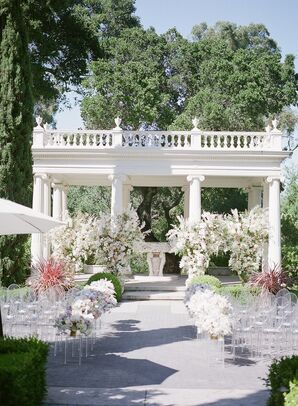 Ceremony Setup with Pergola at Montalvo Arts Center in Saratoga, California