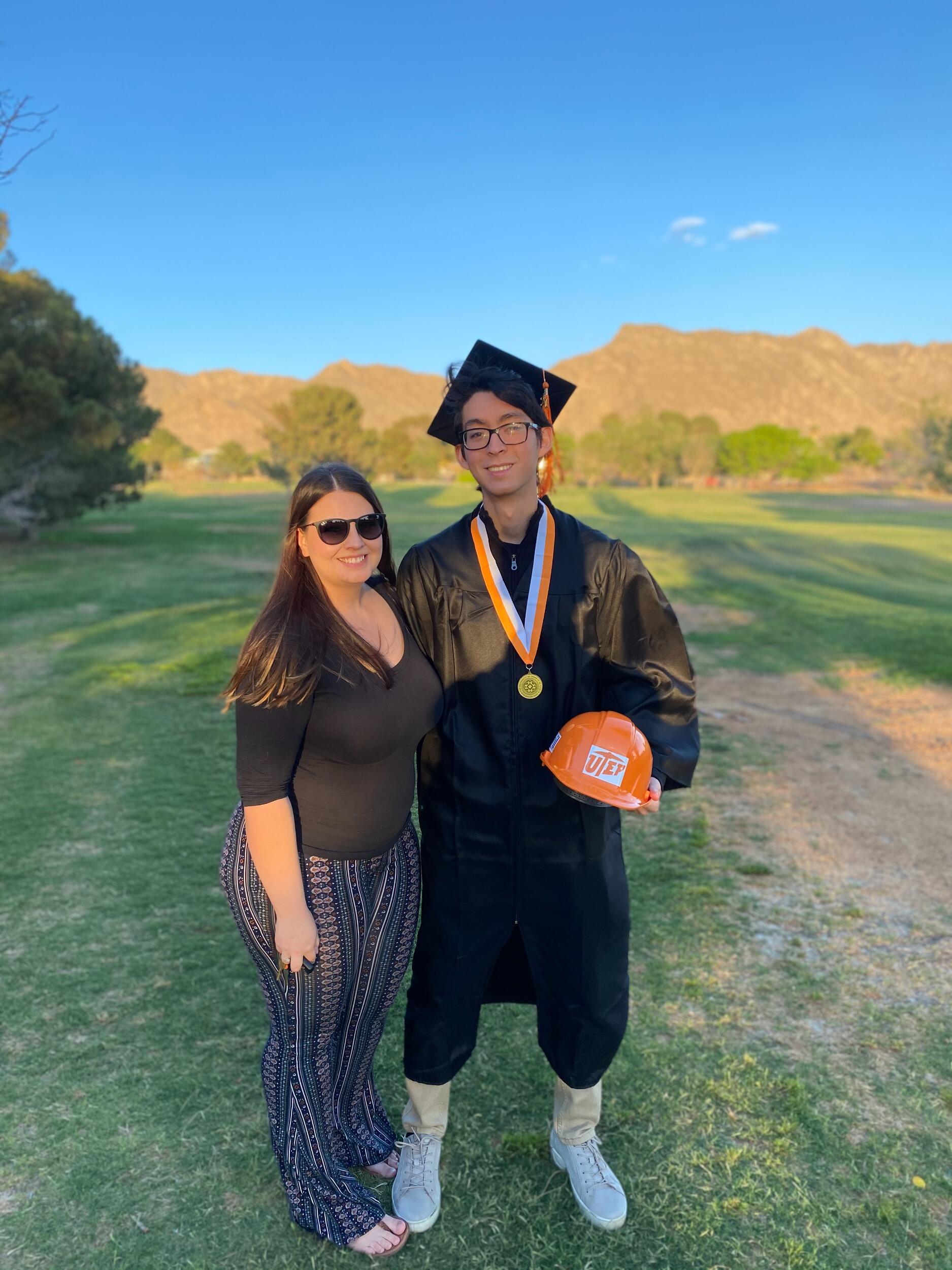 Mario graduates from college.