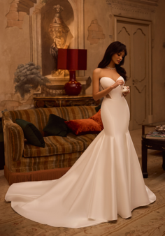 Moonlight Couture H1621 Mermaid and Trumpet Wedding Dress