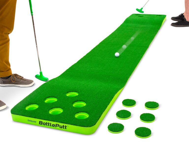 Golf and ping-pong hybrid putting game portable green fun wedding gift