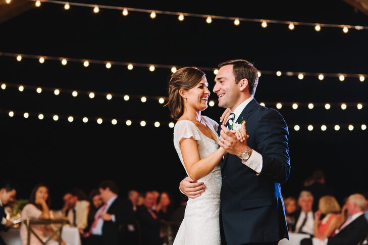 Anna and Matt shared a sweet first dance to 'La Vie en Rose' by Edith Piaf. "We knew that we wanted to dance to a classic, old, slow song," Anna says. "I've always appreciated French culture and fell in love with the song when I was young."