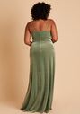 Birdy Grey Ash Dress in Velvet Dark Sage Bridesmaid Dress - thumbnail - 5