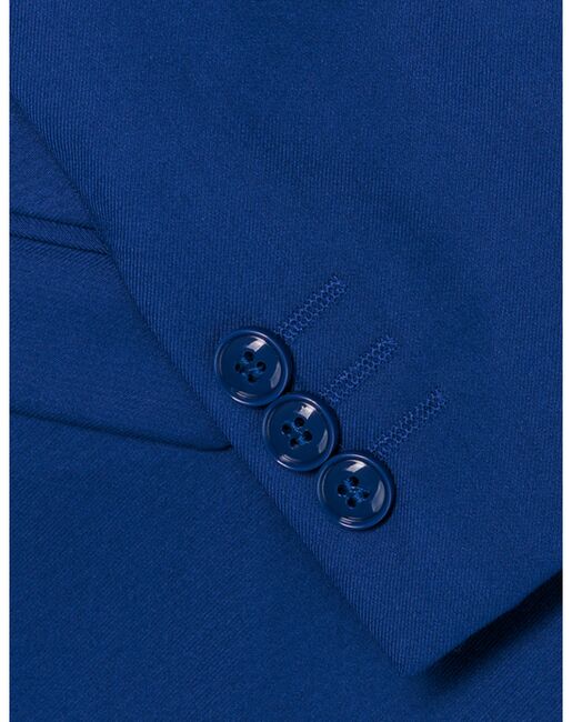 Perry Ellis "Noah" Kids Royal Blue Suit (5-Piece Set) Flower Girl Dress and Ring Bearer Outfit - 4