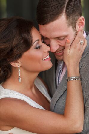 Intimate Shot of Bride and Groom