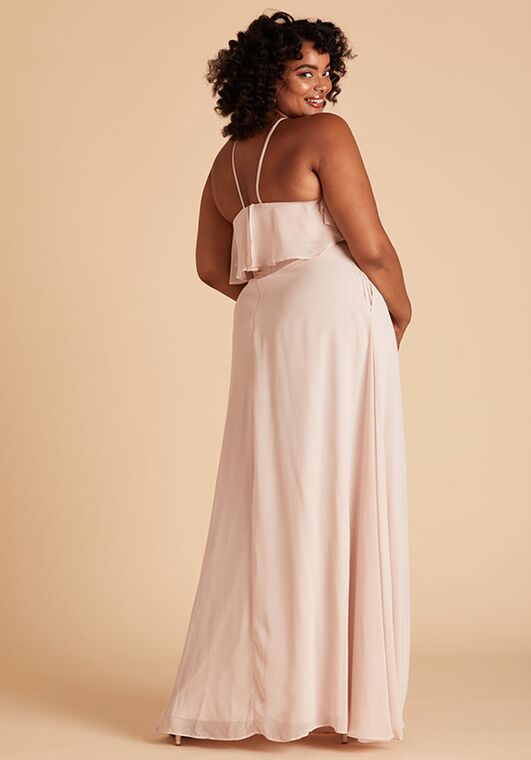 Birdy Grey Jules Curve Dress in Pale Blush Halter Bridesmaid Dress - 2