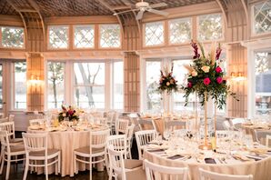 Formal Reception with White Chairs at Toledo Country Club in Ohio