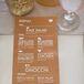 Rustic, Modern Brown and White Menu Cards