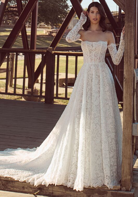 La Perle LP2515 Galina A-Line Wedding Dress - 3