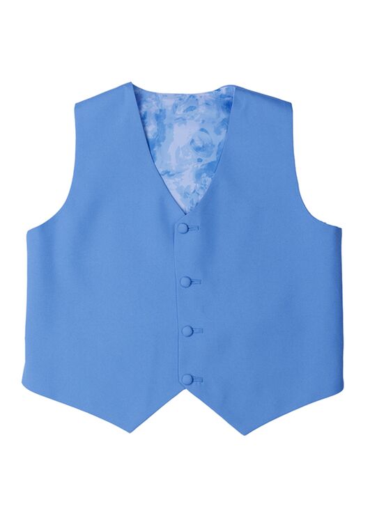 Little Tuxedos "Mason" Kids Cornflower Suit (5-Piece Set) Flower Girl Dress and Ring Bearer Outfit - 3