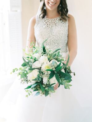 Full Classic Bouquet of Veronica, Roses, Peonies and Greenery