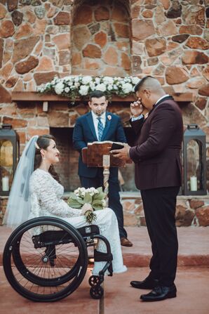 Tearful Vow Exchange at Madera Estates in Conroe, Texas