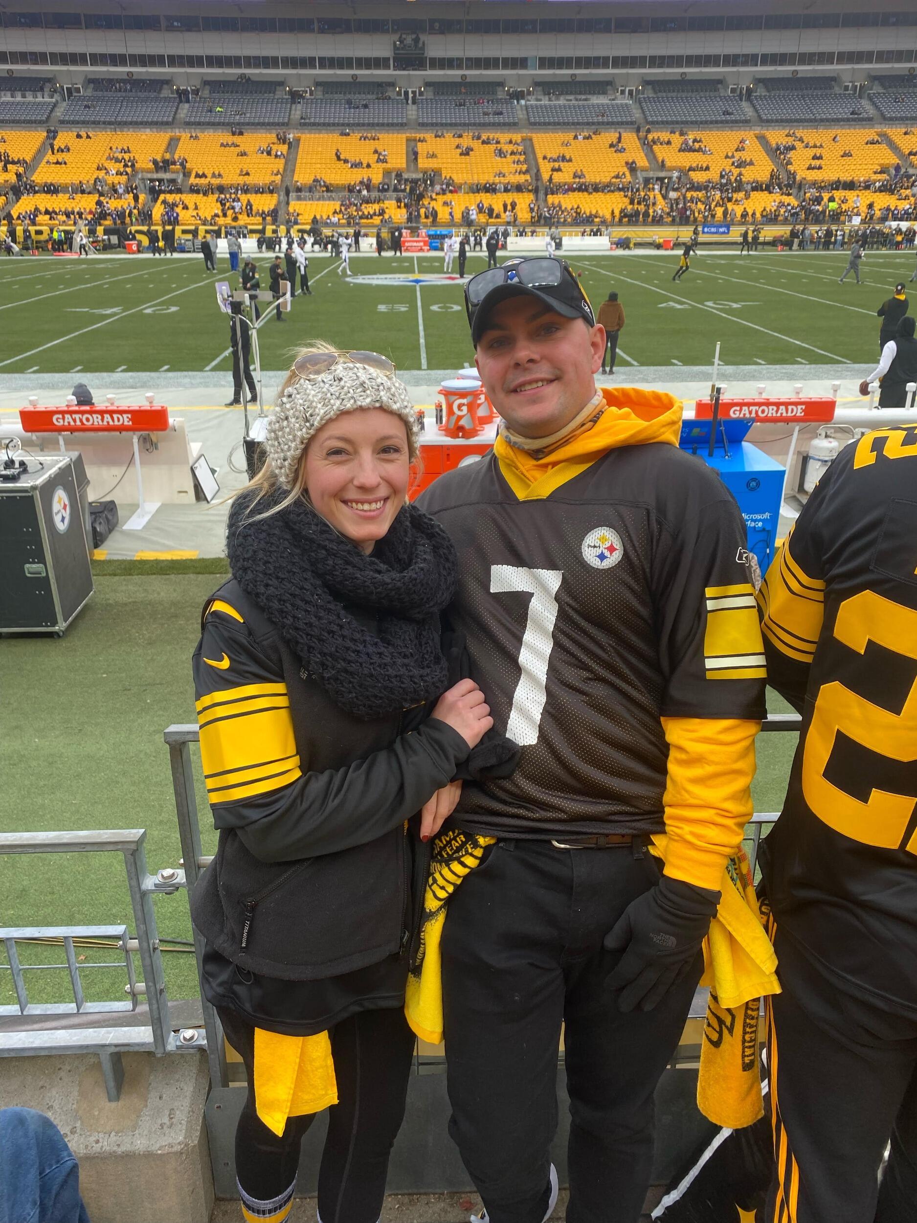 Megan becomes a Steelers fan and went to her first game - of course they won!
