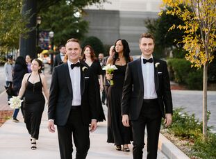 For their modern, refined wedding, Ben Touchette and Adam Rimes needed a space the was equally as chic to host their black-tie affair. The couple chos