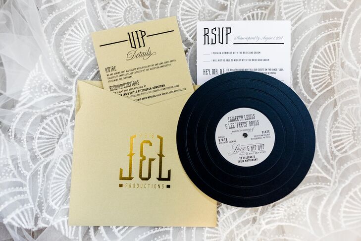Hip-Hop-Inspired Invitations with Personalized Record