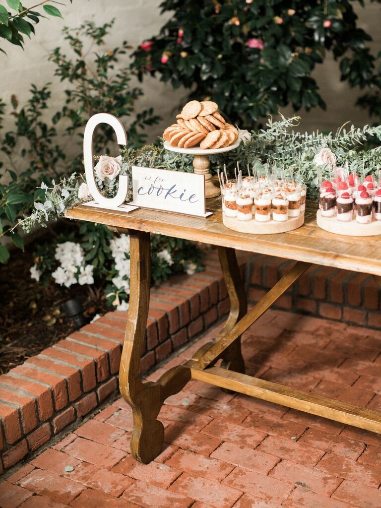 Rustic cake table idea for bridal shower. 