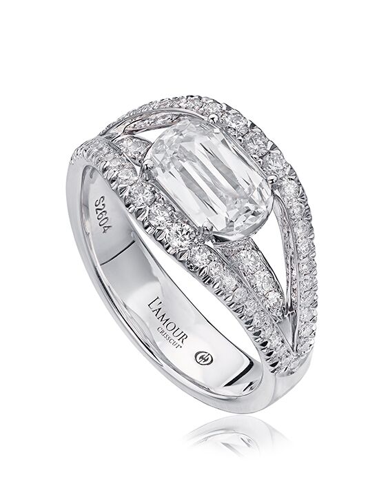 Christopher Designs Unique Emerald, Oval Cut Engagement Ring - 1