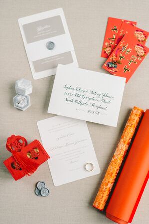 Custom Chinese-Inspired Wedding Invitations