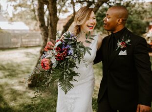 Dani Fitzgerald (24 and a reporter) and Mike Brown (24 and works at Big Brothers Big Sisters) live with intention, so the pair planned their wedding i