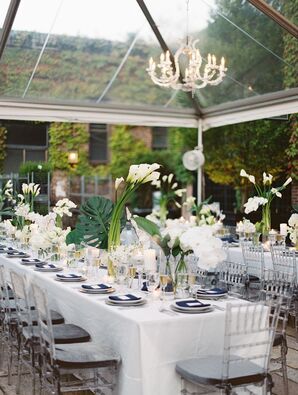 Modern Reception Décor with Calla Lilies at The Foundry in Long Island City, New York