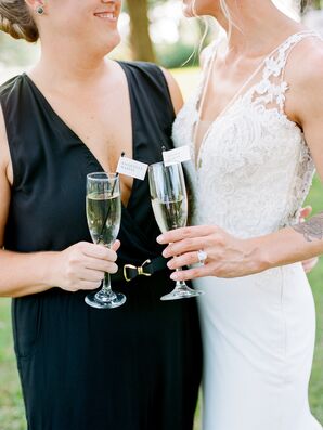 Brides With Champagne