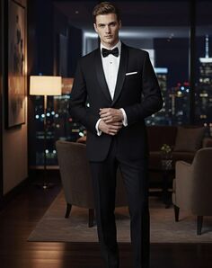 BLACKTIE LONDON Black Wedding Tuxedo Black Tuxedo