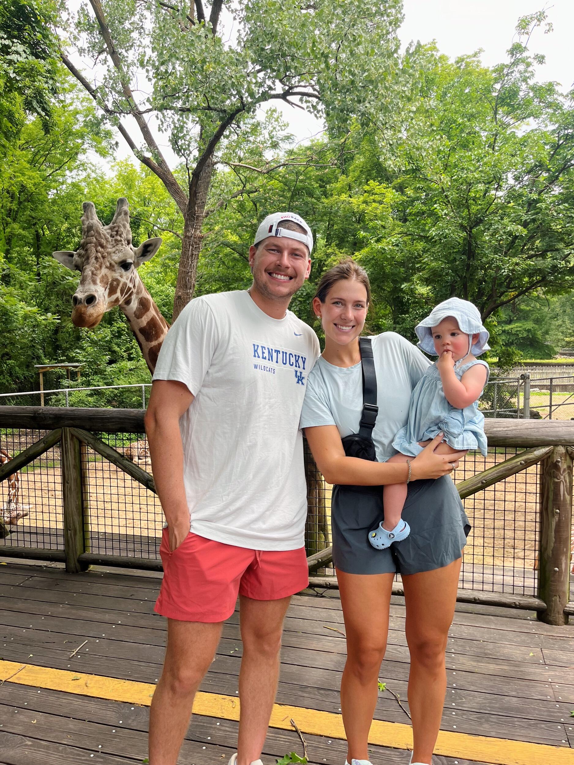 Sweet Bonnie and the giraffes