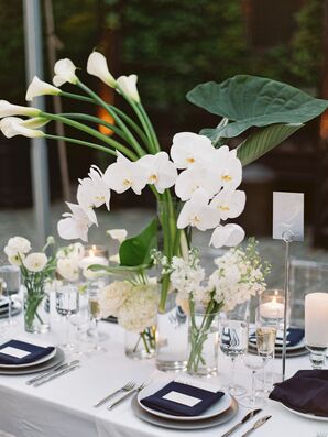 Calla Lily Centerpieces for Wedding at The Foundry in Long Island City, New York