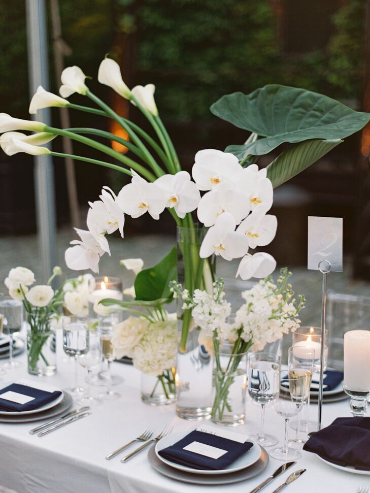 Calla Lily Centerpieces for Wedding at The Foundry in Long Island City, New York