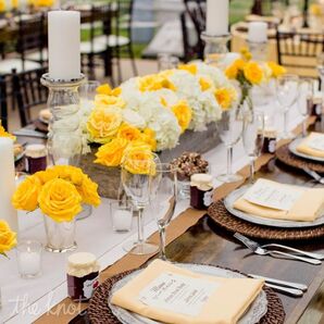 Yellow and White Decor