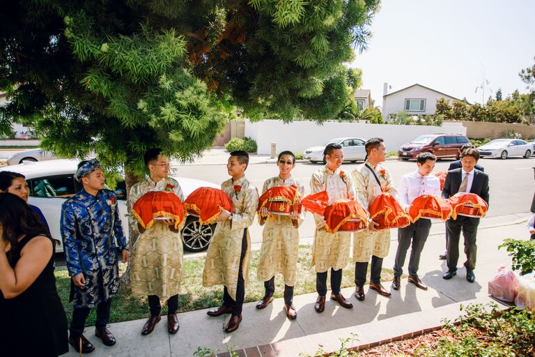 Processional during Vietnamese wedding