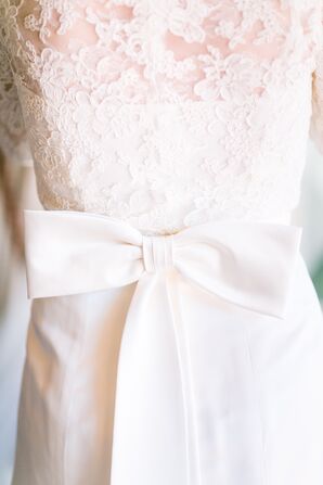 Custom Wedding Dress With Bow-Back Detail