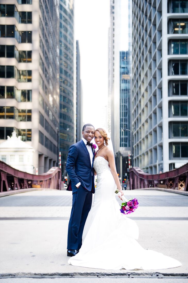 The downtown Chicago architecture was the perfect backdrop for modern outdoor photos.