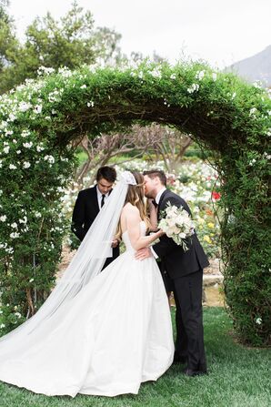 Ivory Cathedral Veil With Vintage Topper