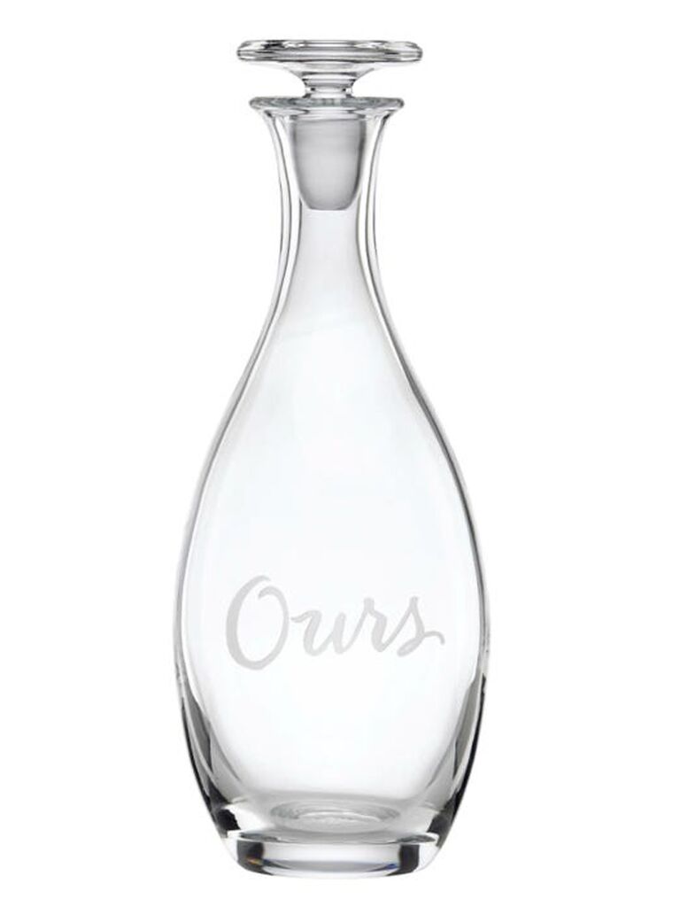 the knot kate spade new york ours decanter for wedding gift for sister