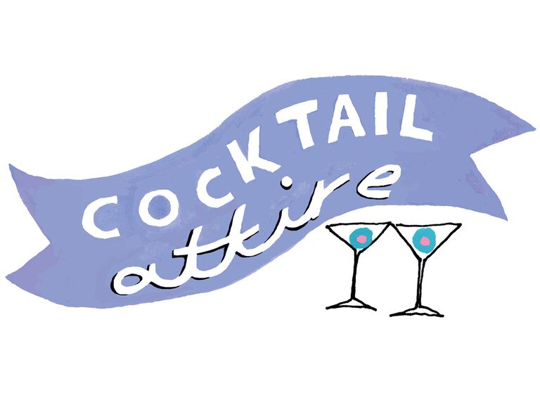 cocktail attire illustration