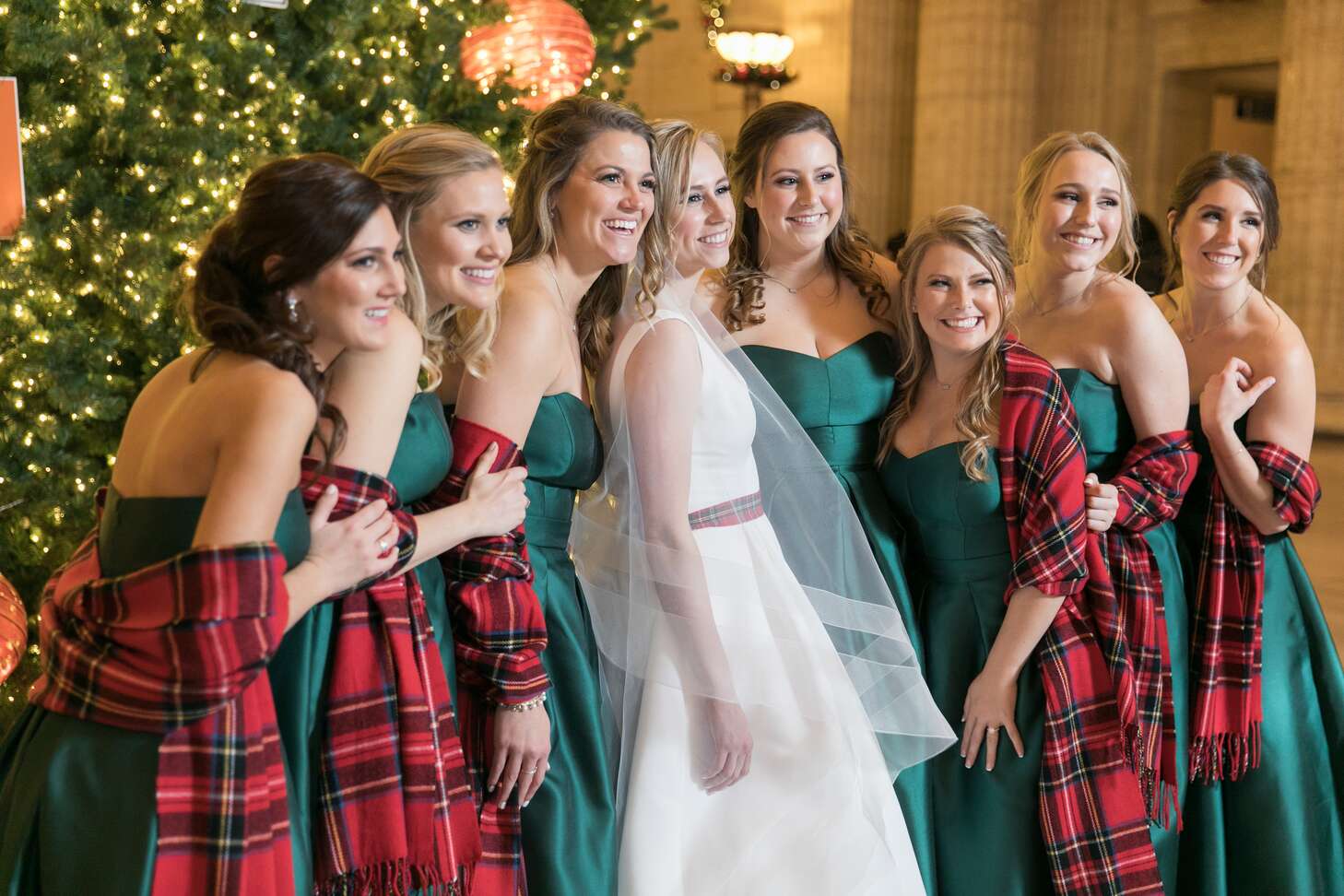 red plaid bridesmaid dresses Unique Vintage Red Plaid Sleeved Devon Swing Dress main image 0