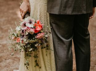 Gayle  and Eric's engagement lasted four years, but they stayed busy. “Eric and I spent two years traveling up and down the coast of California campin