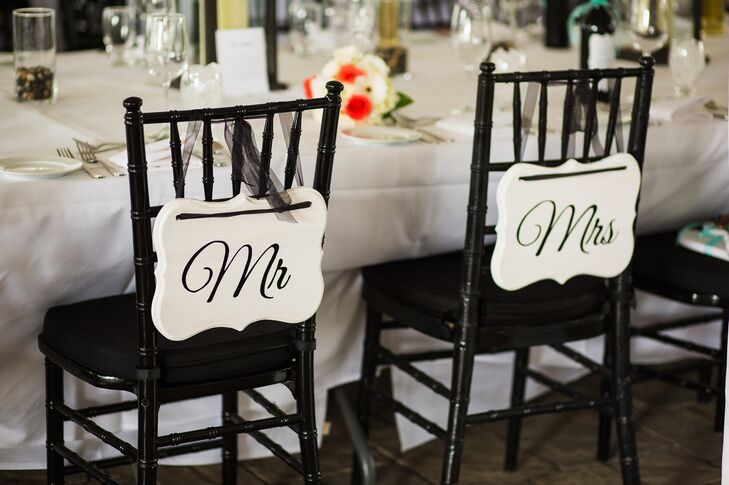 Black Mr and Mrs Reception Chairs
