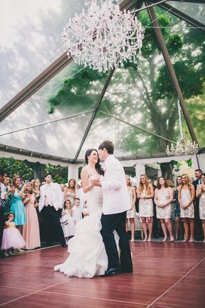 Hayley Paige Striped Mermaid-Style Wedding Dress