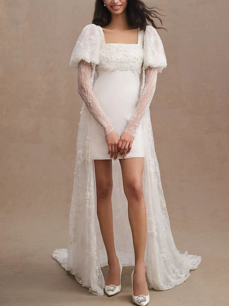 BHLDN bridal cape