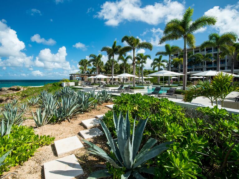 Four Season Resort pools and gardens, Anguilla island