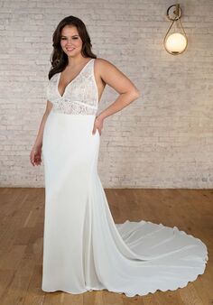Stella York 7717 plus Column Wedding Dress