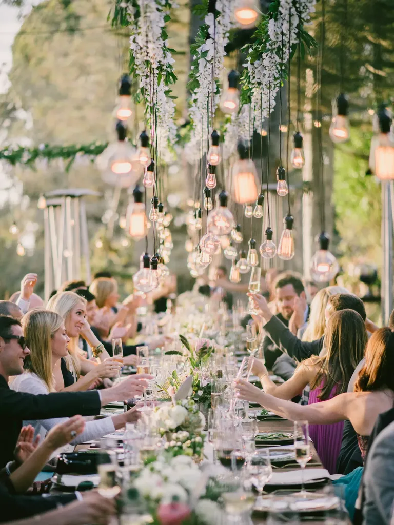 Edison Lightbulbs wedding lighting idea