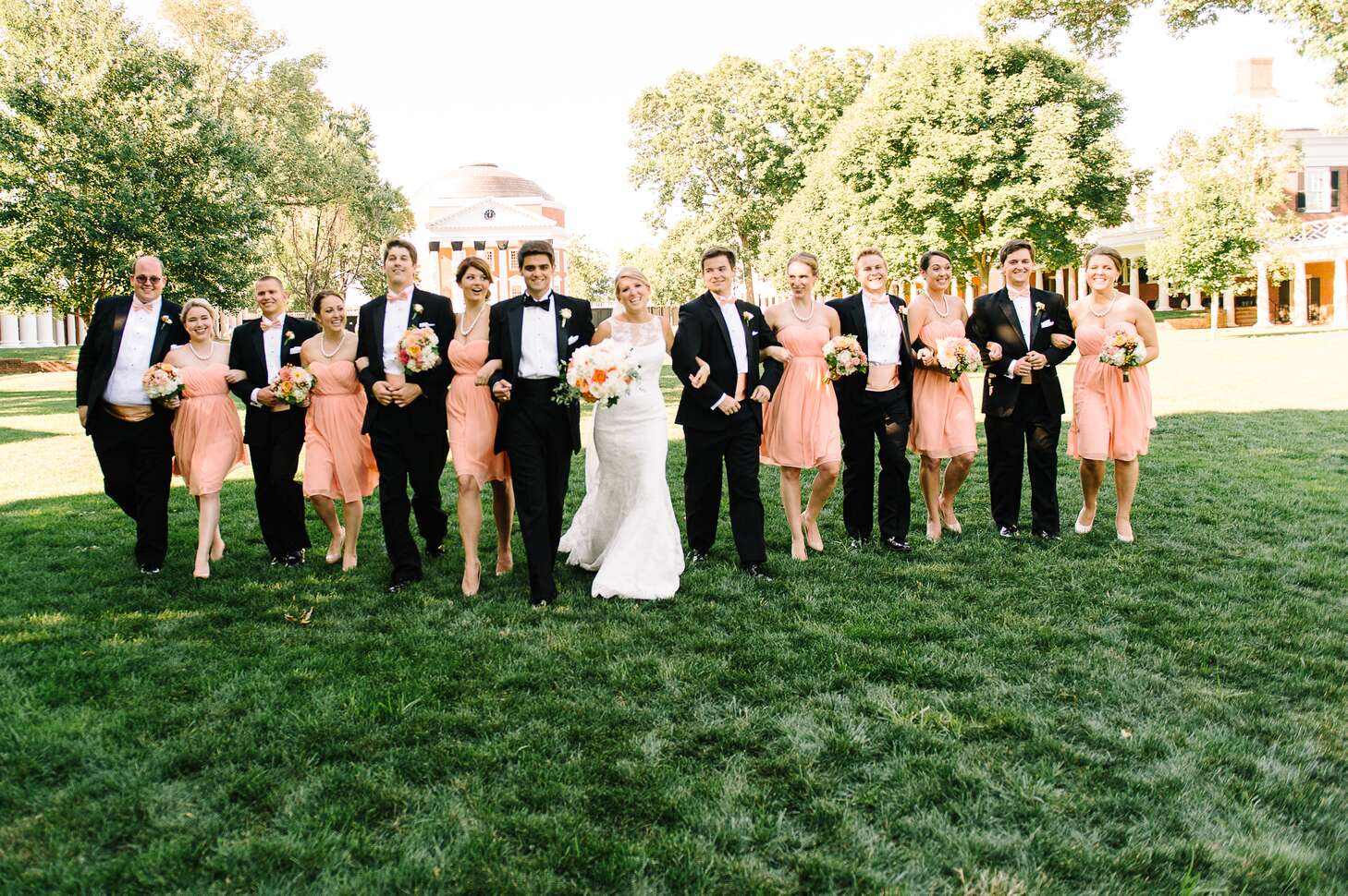 peach and black bridesmaid dresses Plus Size One Shoulder Peach Bridesmaid Dresses Long Wedding Guest Dress US2 / Custom Color