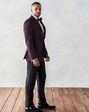 The Black Tux Plum Shawl Jacket Tuxedo Purple Tuxedo - thumbnail - 4