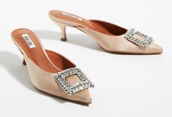 Bibi Lou embellished nude wedding shoes for brides