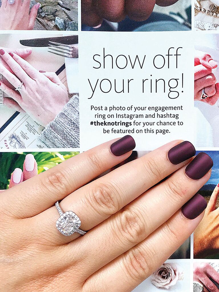 Engagment ring selfie idea with #theknotrings page