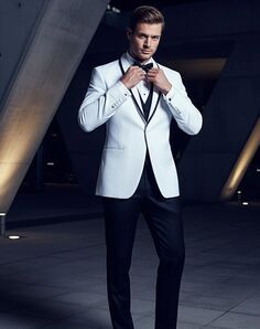 BLACKTIE XAVIER White Wedding Tuxedo White Tuxedo