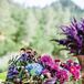 Fuchsia and Blue Flower Arrangment