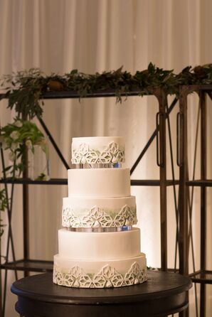 Five-Tier White Wedding Cake